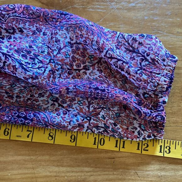 St. John's Bay Tiered Pink Lined Flowy Maxi Dress Size M - Picture 9 of 9